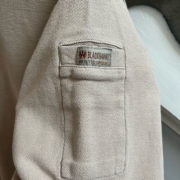 Blackhawk ! Heavy Weight Tan Tactical Polo Shirt sz 2XL - Picture 4 of 6